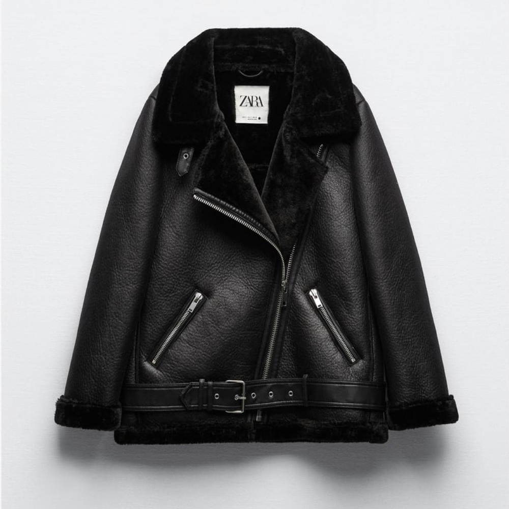 Zara black motto jacket!